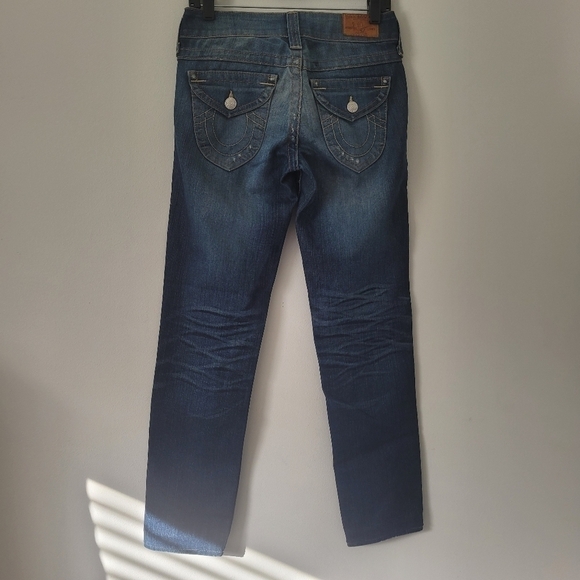 True Religion Low Rise Straight Leg Jeans Size 27 - Picture 7 of 14